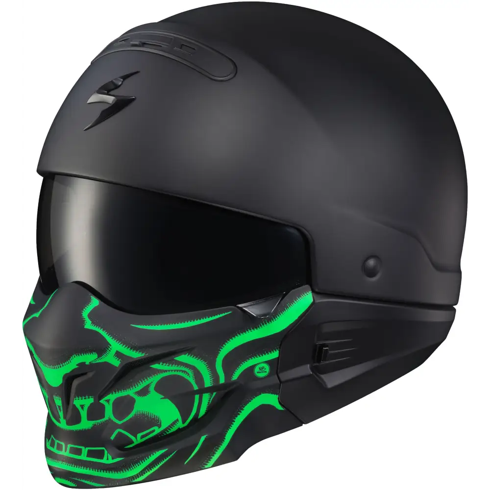 Covert Face Mask Samurai Glow In The Dark Green