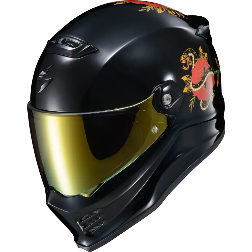 Covert Fx Full Face Helmet The Litas Gloss Black Sm