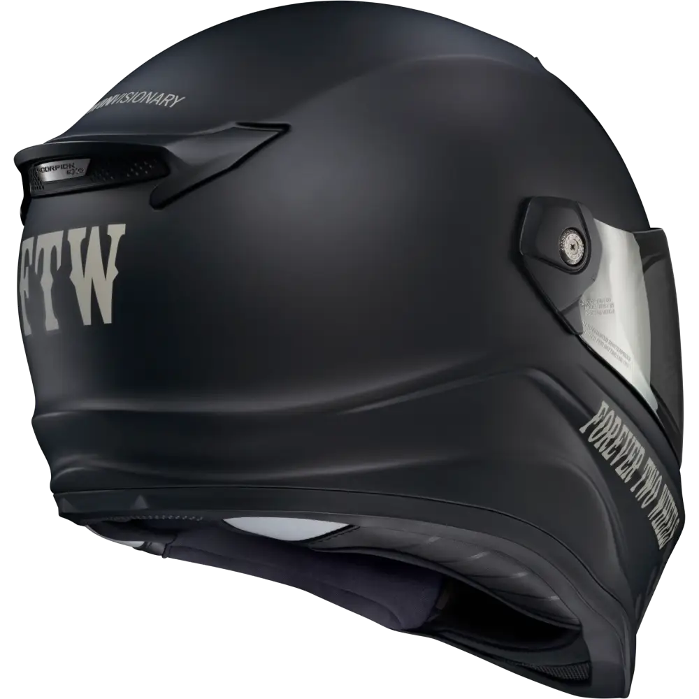 Covert Fx Full Face Helmet Vtwin Visionary Matte Black Sm