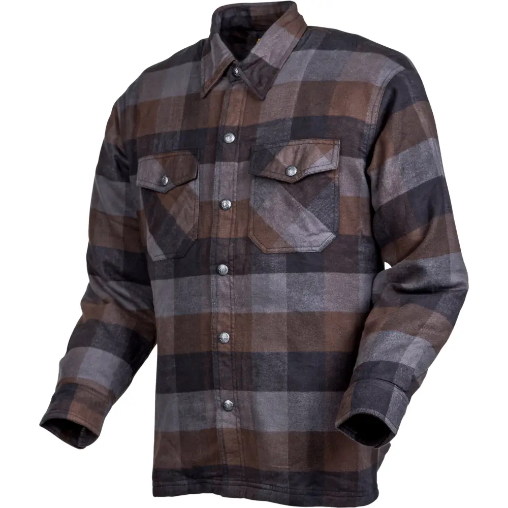 Covert Moto Flannel Black/Brown/Grey Md