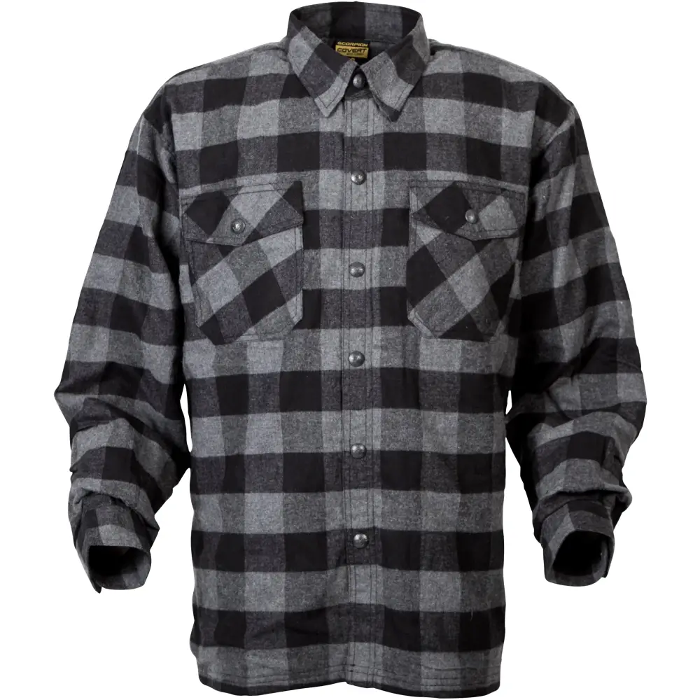 Covert Moto Flannel Black/Grey Lg