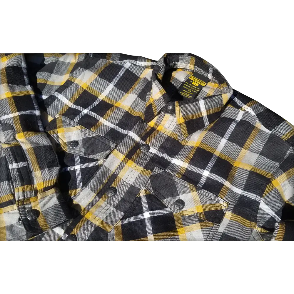 Covert Moto Flannel White/Yellow 2x