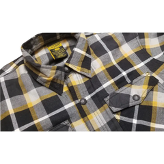 Covert Moto Flannel White/Yellow Sm