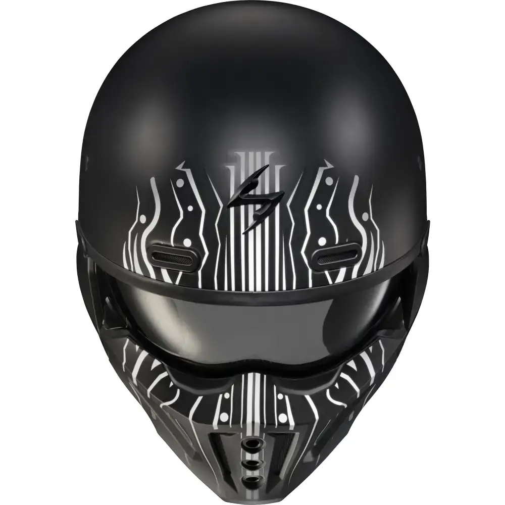 Covert X Open Face Helmet Tribe Matte Black/White 2x