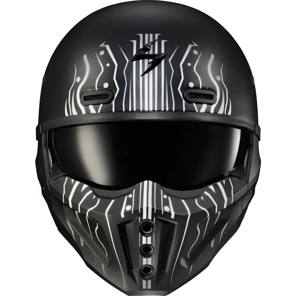 Covert X Open Face Helmet Tribe Matte Black/White 2x