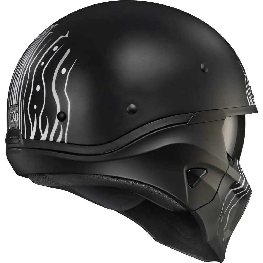 Covert X Open Face Helmet Tribe Matte Black/White 2x