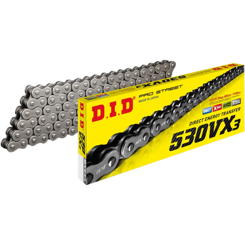 DID 530 VX3 - Drive Chain - 102 Links - Natural M530VX3X102ZB