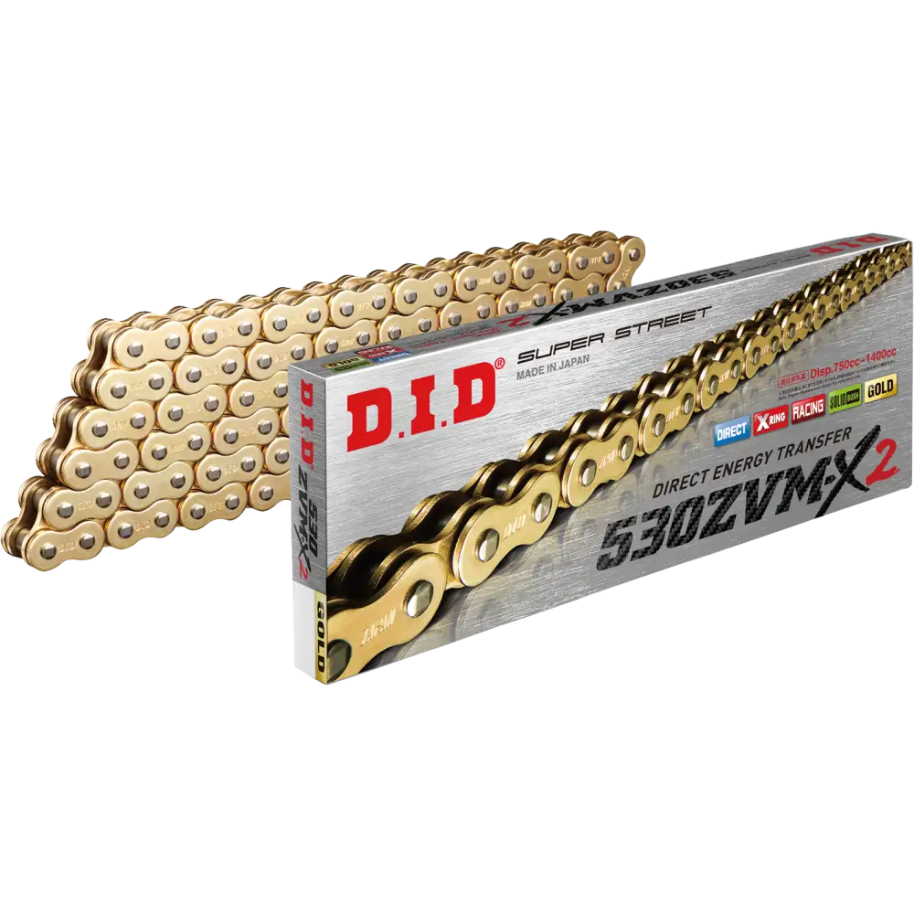 DID 530 ZVM-X2 - Drive Chain - 120 Links - Gold M530ZVMX2G120