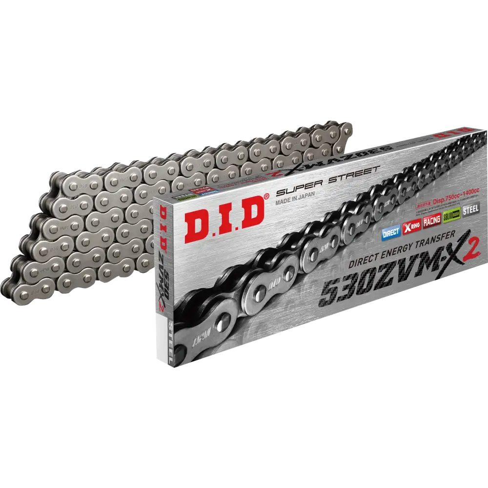 DID 530 ZVM-X2 - Drive Chain - 120 Links - Natural M530ZVMX2X120