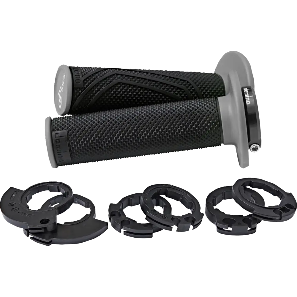DOMINO D200 Lock-On Grips - Black/Gray D20046C4052H8-0