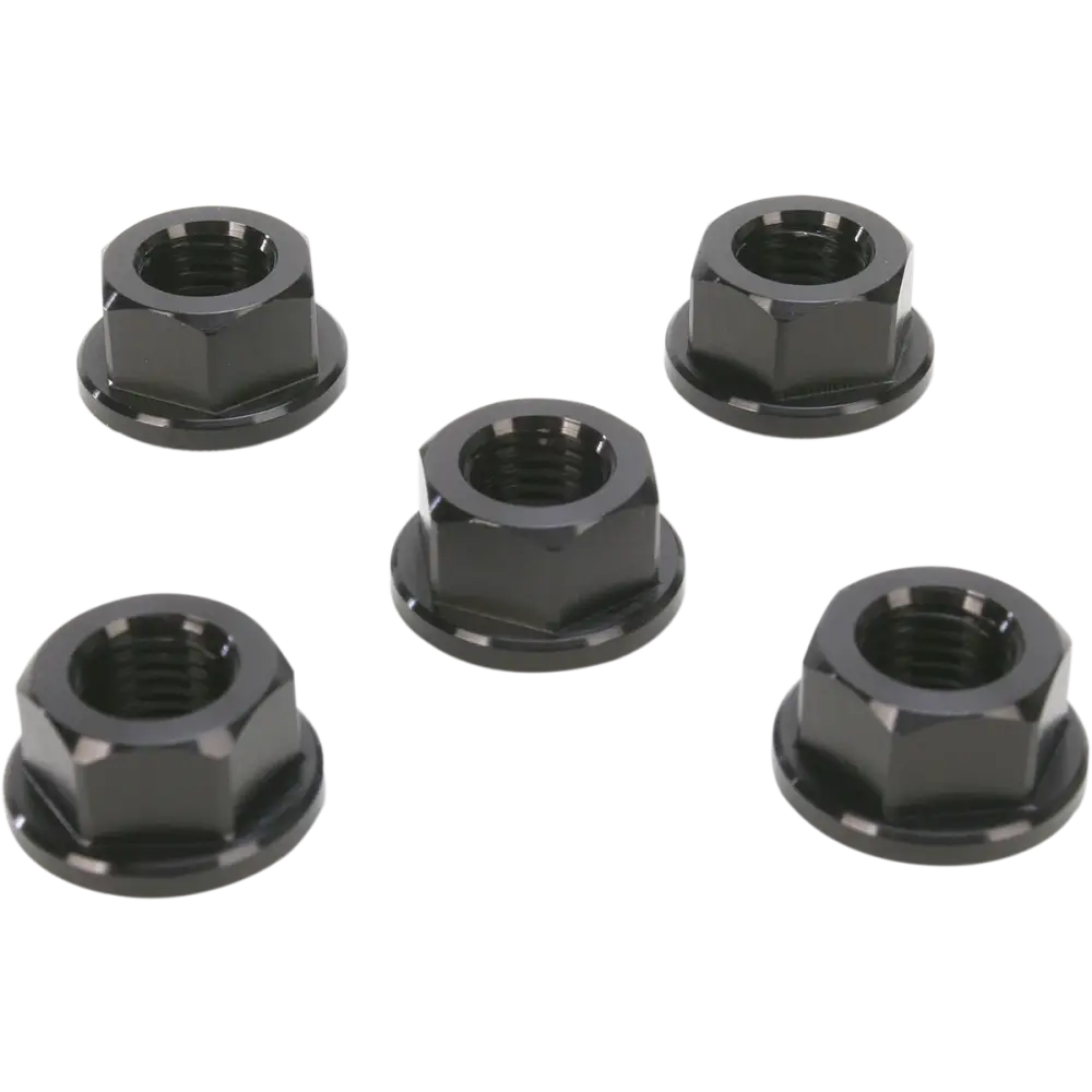 DRIVEN RACING Aluminum Sprocket Nuts - Black - M10 x 1.25 DSN5BK