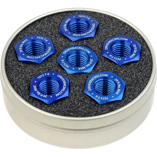 DRIVEN RACING Aluminum Sprocket Nuts - Blue - M10 x 1.0 DSN6BL