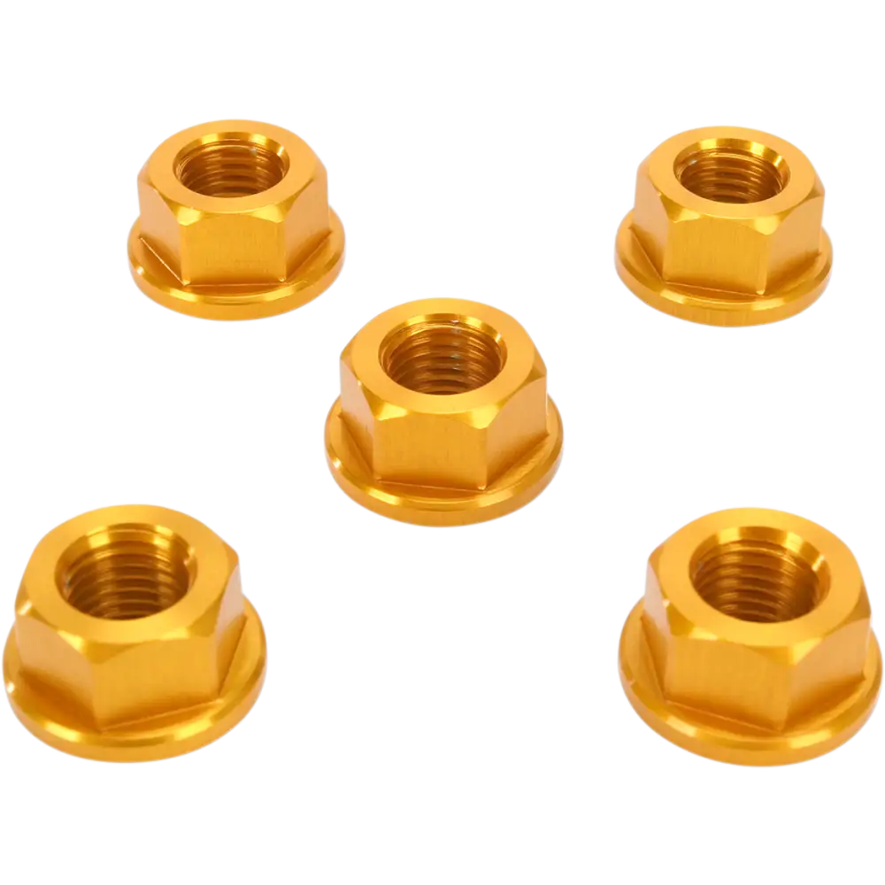 DRIVEN RACING Aluminum Sprocket Nuts - Gold - M10 x 1.25 DSN5GD