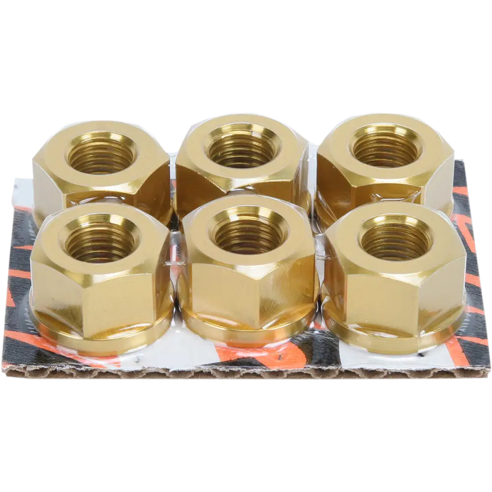 DRIVEN RACING Aluminum Sprocket Nuts - Gold - M10 x 1.25 DSNGD