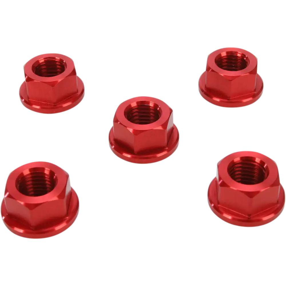 DRIVEN RACING Aluminum Sprocket Nuts - Red - M10 x 1.25 DSN5RD