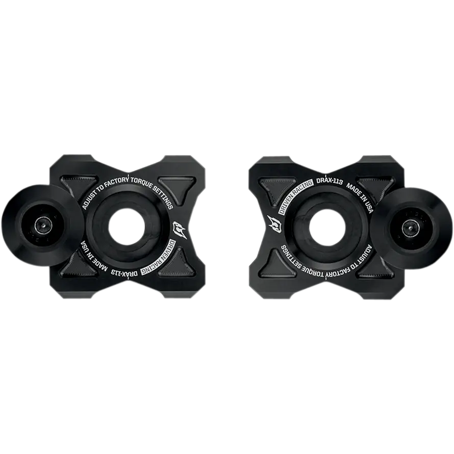 DRIVEN RACING Axle Block Sliders - Kawasaki - Black DRAX-113-BK