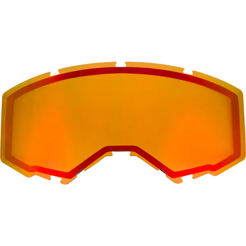 Dual Lens W/O Vents Adult Red Mirror/Amber