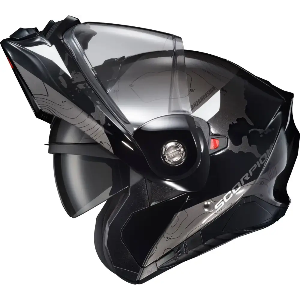Exo At960 Modular Helmet Topographic Black/White 3x