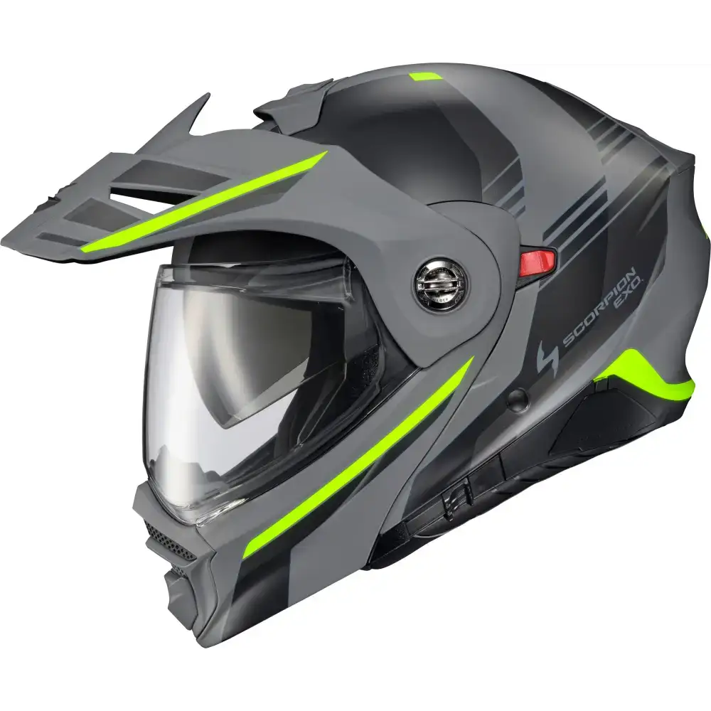 Exo At960 Modular Helmet Monk Grey/Hi Viz 2x