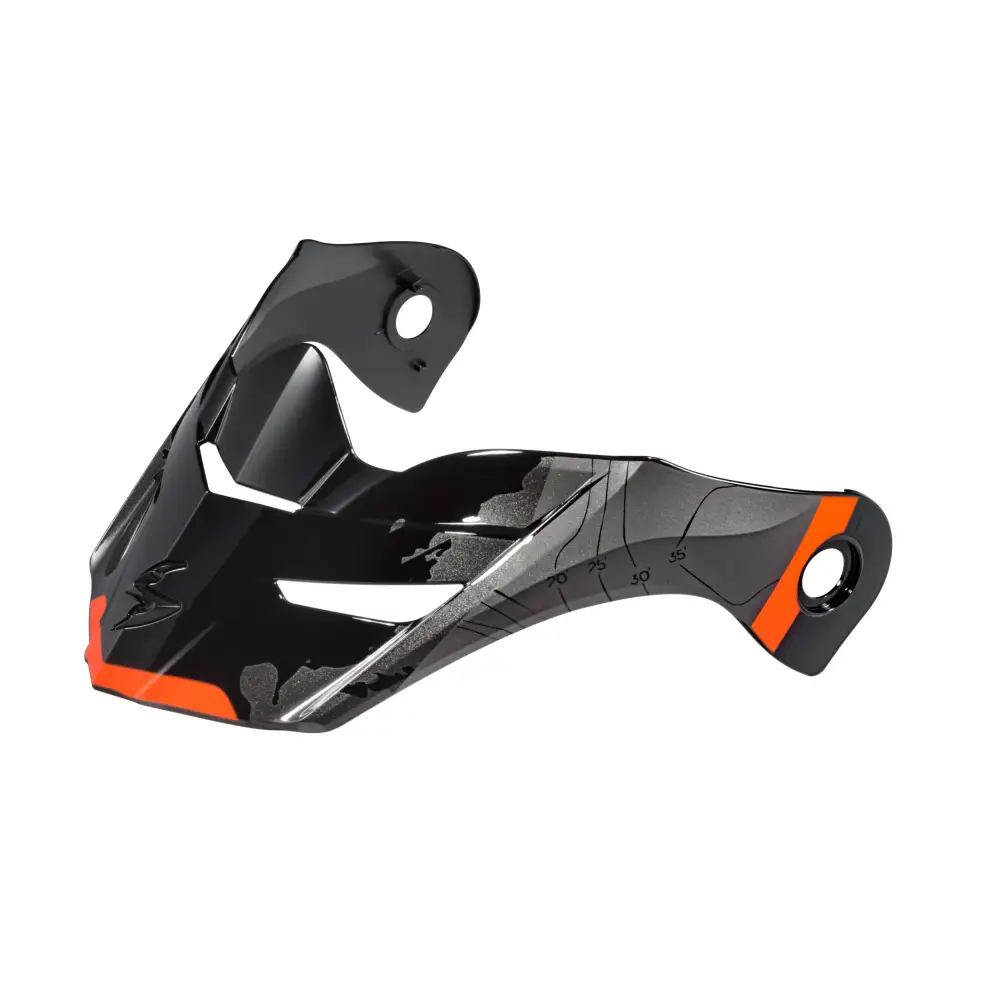 Exo At960 Peak Visor Topographic Black/Orange