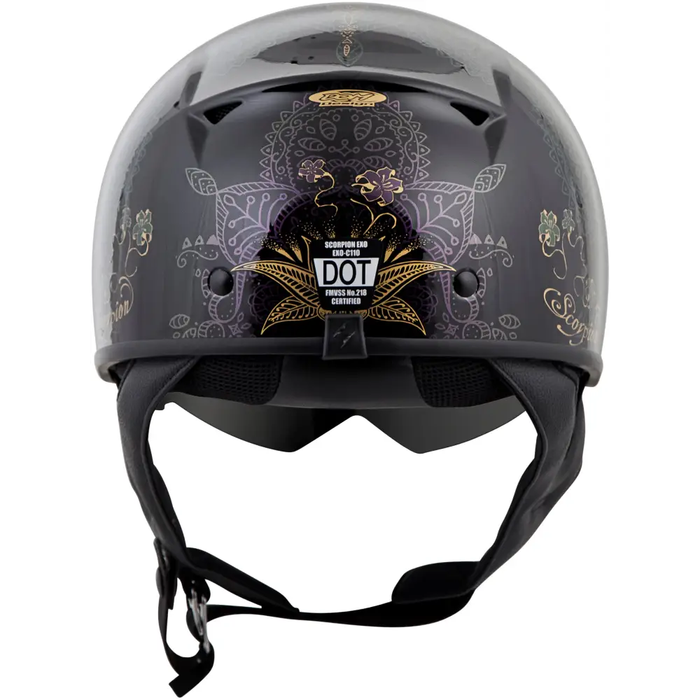 Exo C110 Open Face Helmet Azalea Black/Gold Sm