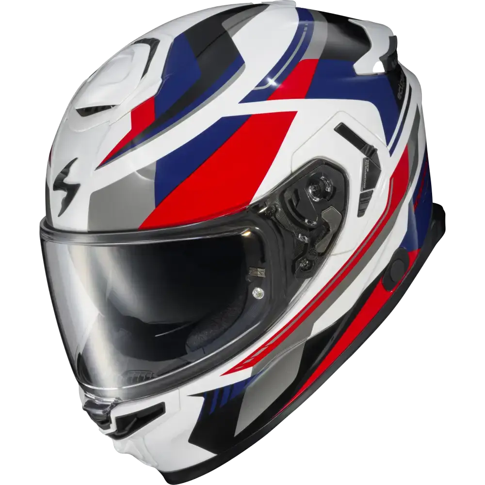 Exo Eclipse Full Face Helmet Lunar White/Red/Blue 2x