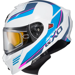 Exo Gt930 Cold Weather Helmet Modulus Wht/Blu Lg (Dual Pane)