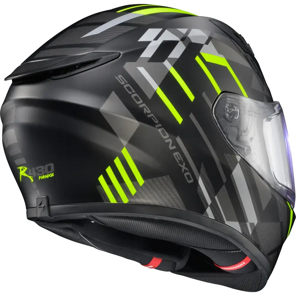 Exo R430 Full Face Helmet Paradox Hi Viz 2x