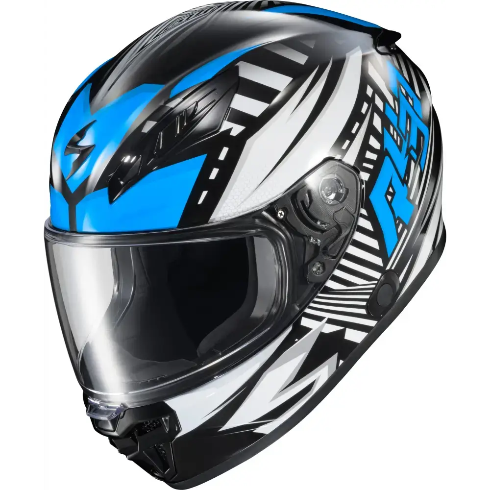 Exo R430 Full Face Helmet Head Trip Light Blue 2x