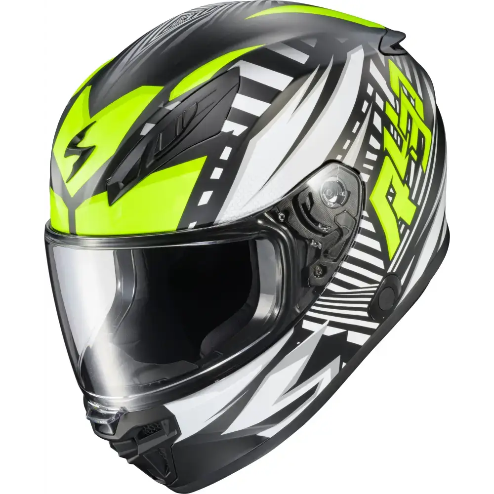 Exo R430 Full Face Helmet Head Trip Hi Viz 2x