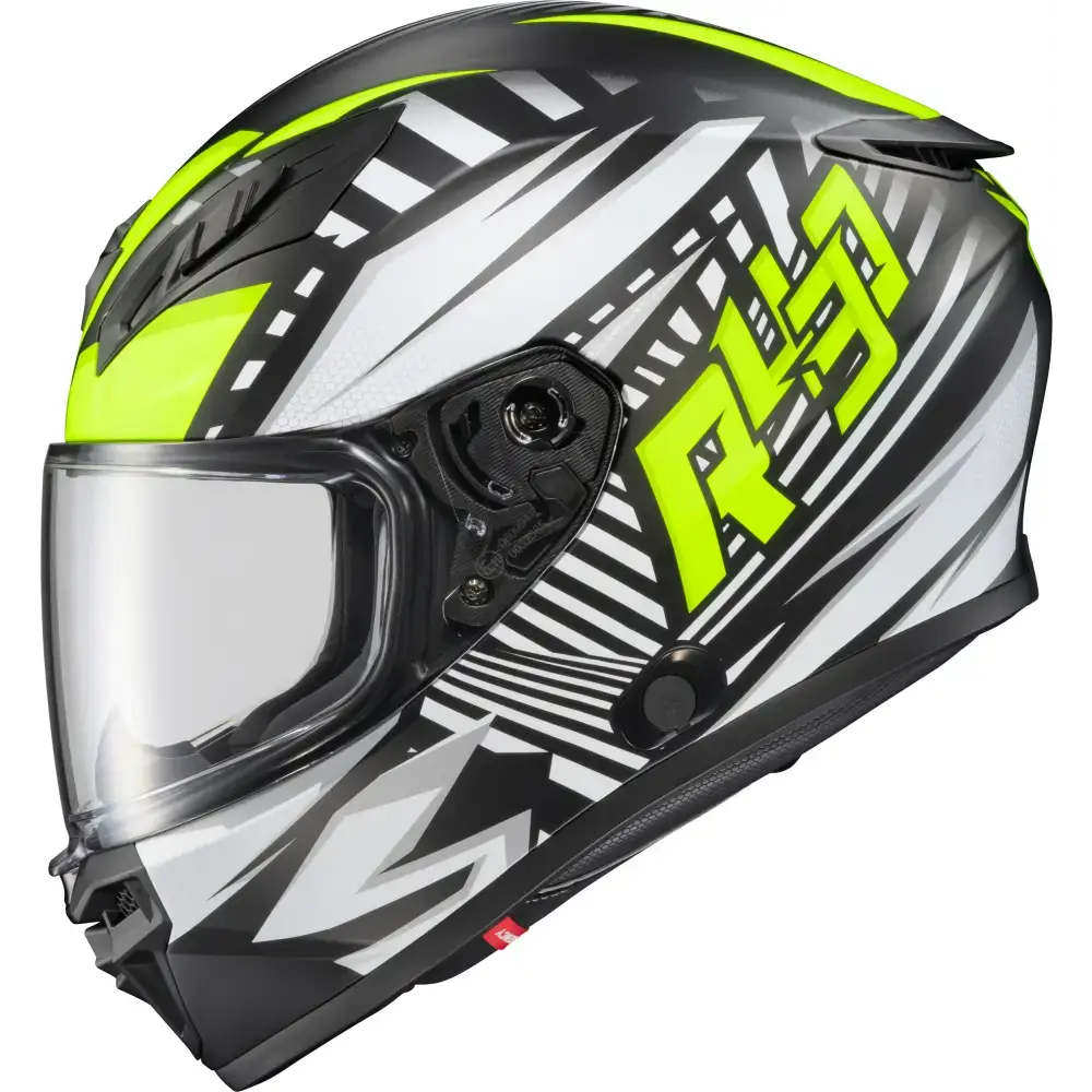Exo R430 Full Face Helmet Head Trip Hi Viz 2x
