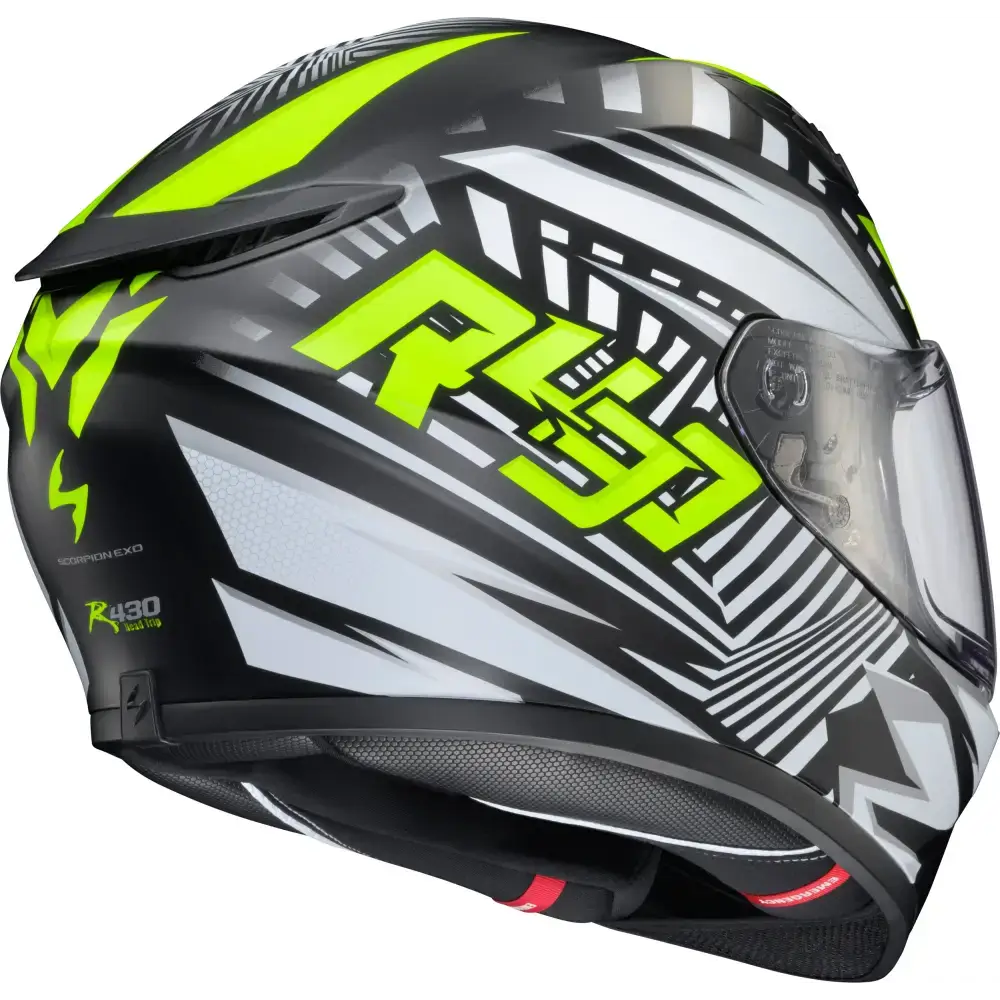 Exo R430 Full Face Helmet Head Trip Hi Viz 2x