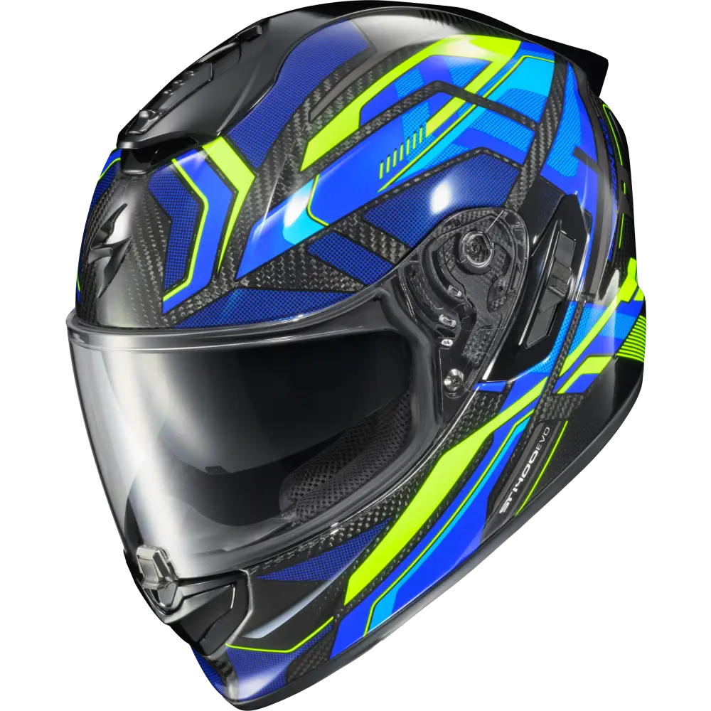 Exo St1400 Evo Carbon Helmet Hex Gloss Blue Sm