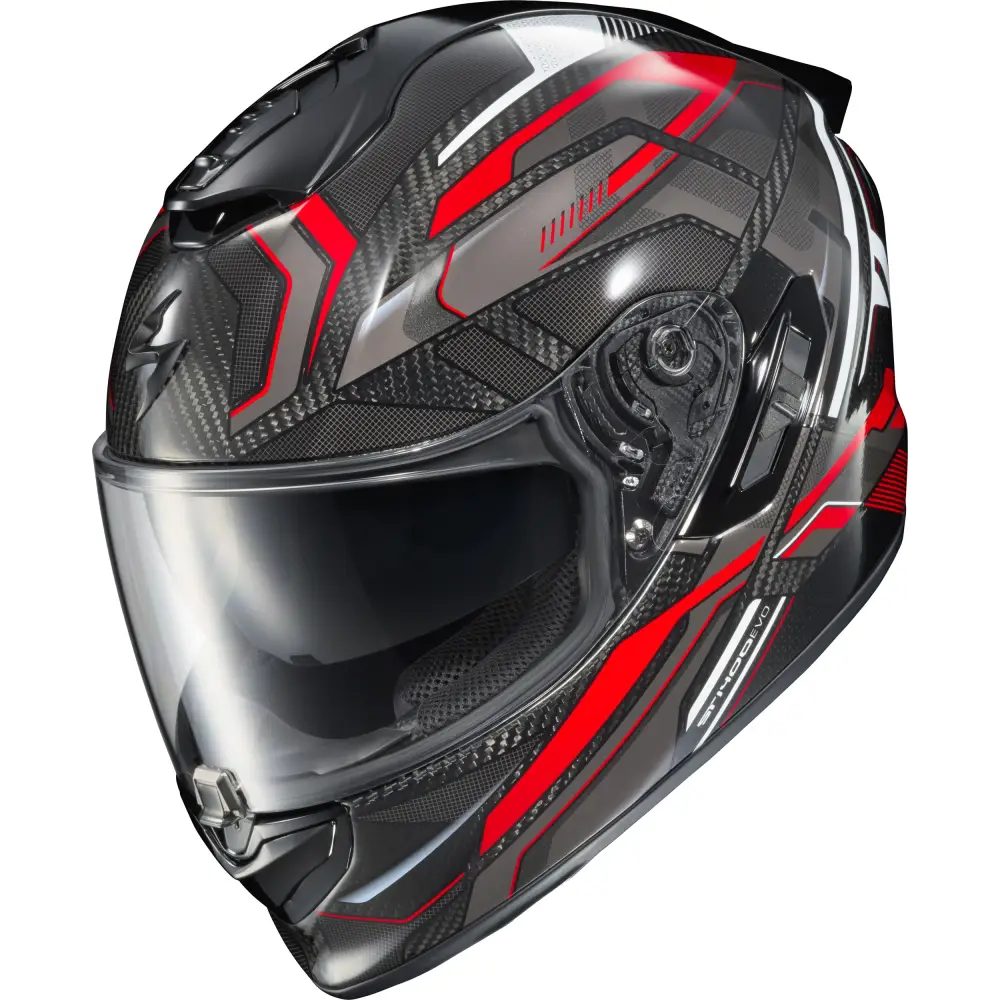 Exo St1400 Evo Carbon Helmet Hex Gloss Red 2x