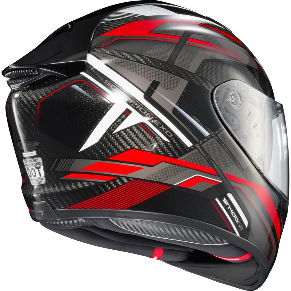 Exo St1400 Evo Carbon Helmet Hex Gloss Red 2x