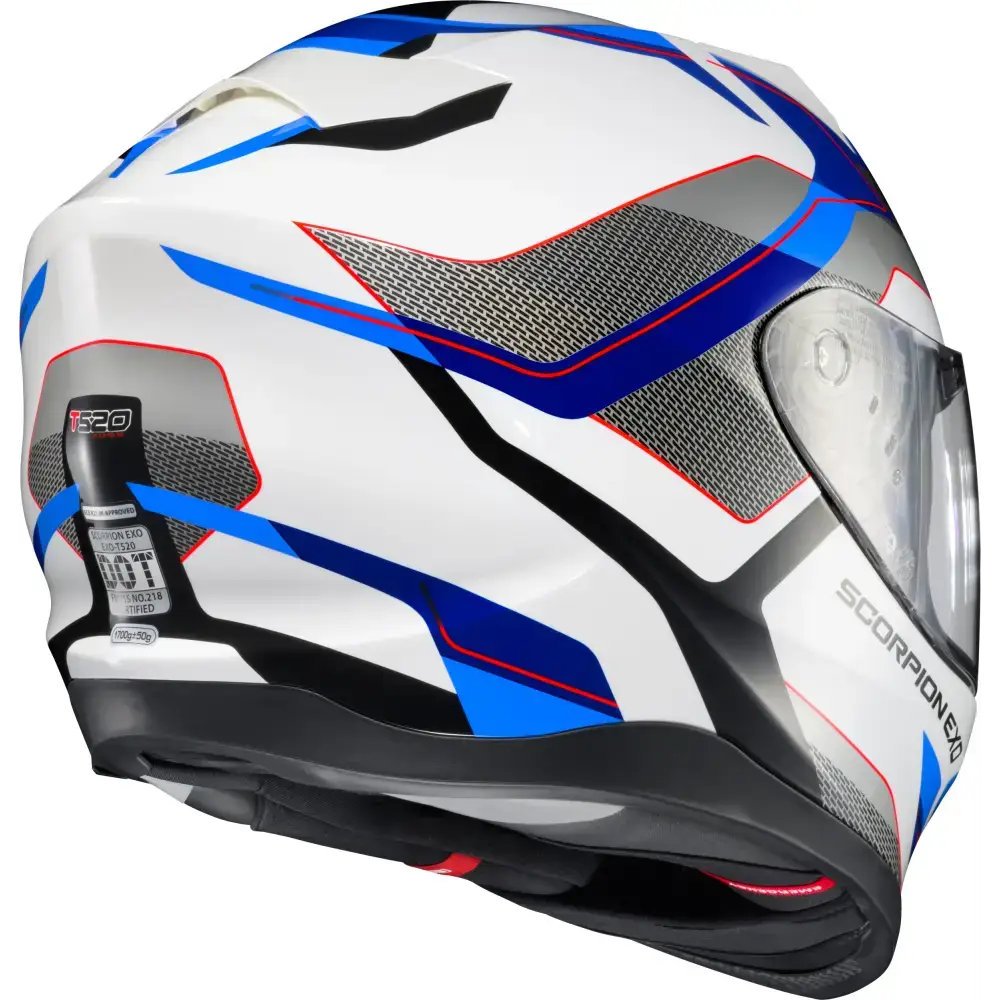 Exo T520 Full Face Helmet Zuse White/Blue 2x