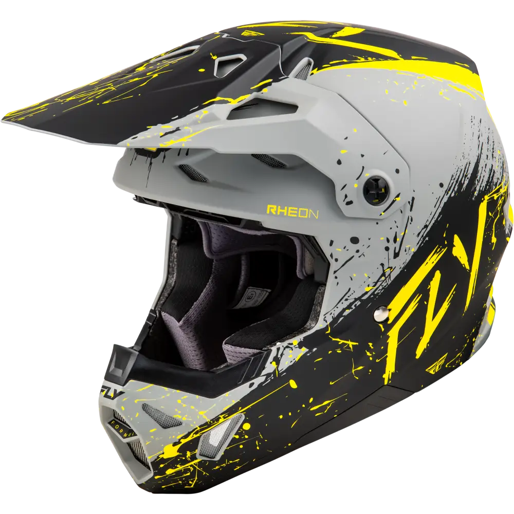 Formula Cp Manic Helmet Matte Grey/Black/Yellow Xl
