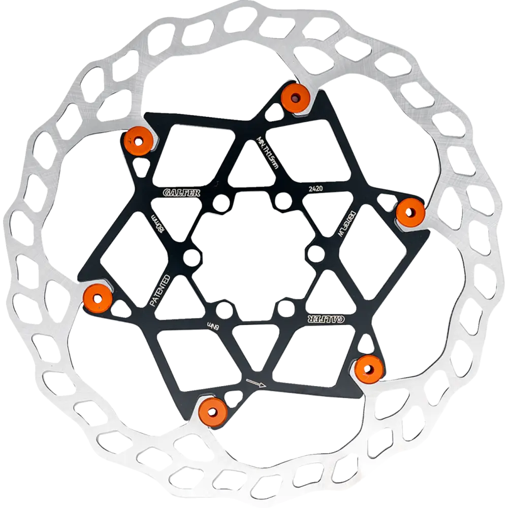 GALFER Floating Wave? Brake Rotor - 203 mm x 2 mm - Orange DB014FLWO