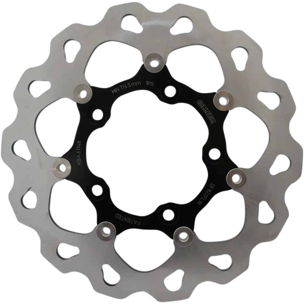 GALFER Wave? Brake Rotor - Rear - Black Carrier DF822FLW