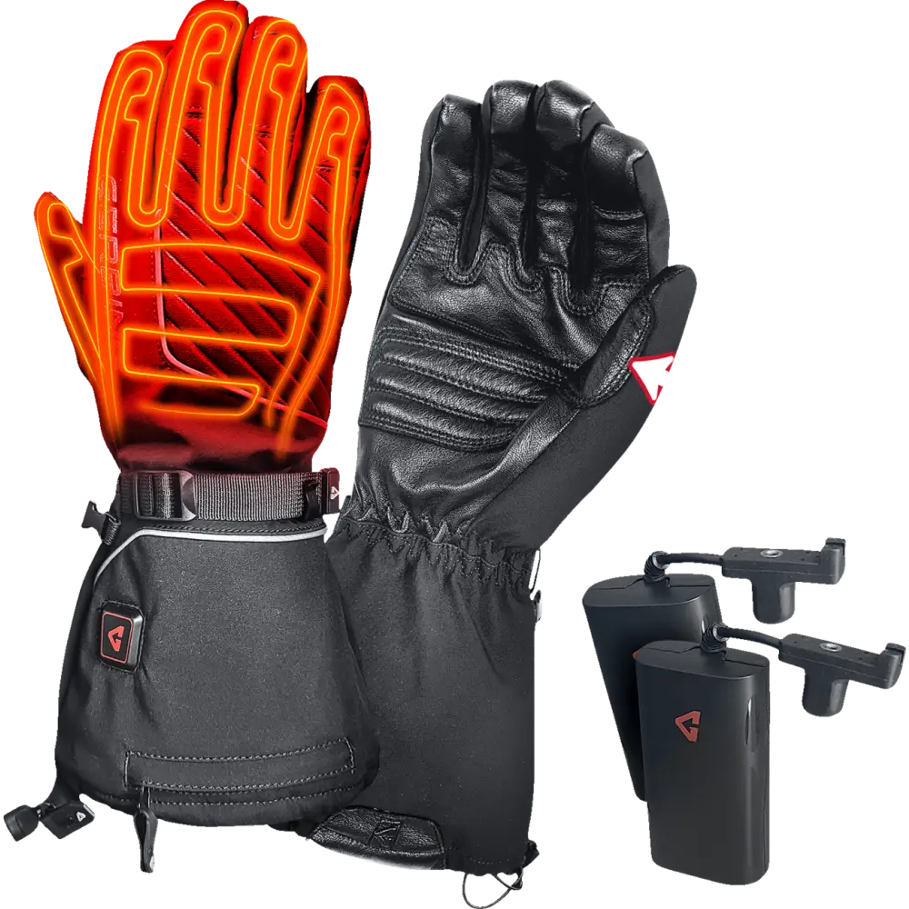 GERBING HEATED CLOTHING 7V Atlas Ultra-Flex Battery Heated Gloves - Black - 2XL GER-AFGV-7V-M-XXL