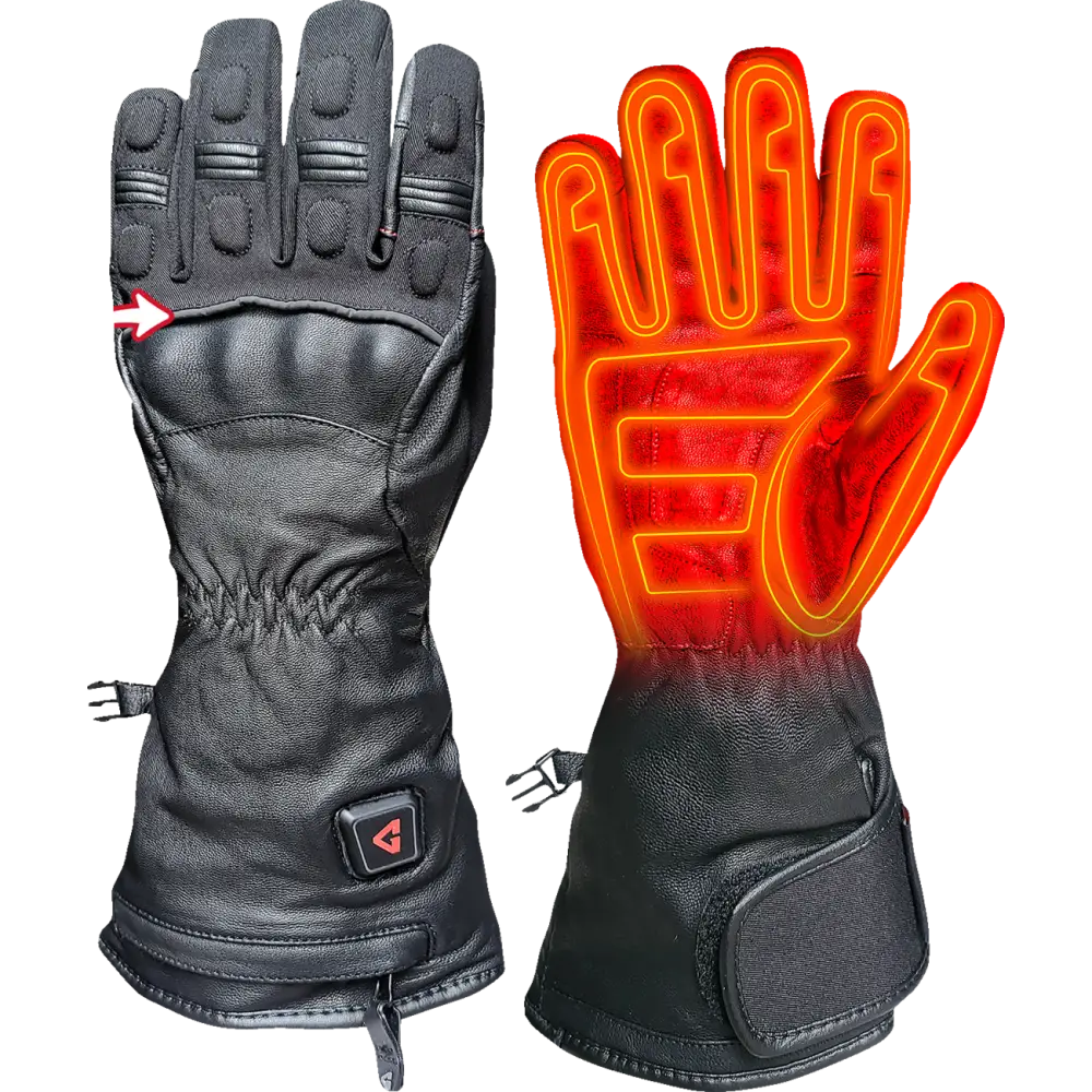 GERBING HEATED CLOTHING 7V Hard Knuckle Battery Heated Gloves - Black - 2XL GER-GVHK-7V-B-XXL