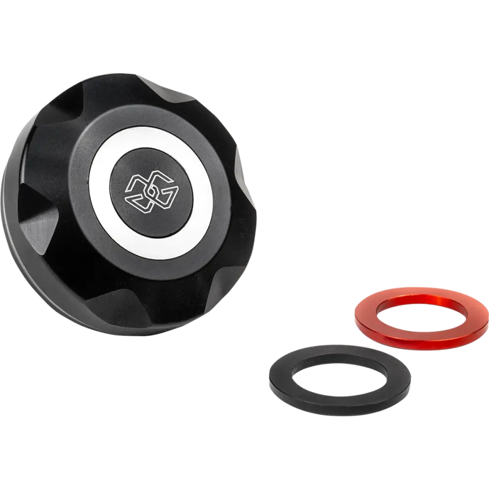 GILLES TOOLING Brake Fluid Container Cover - Rear - Black BRC-18-B - Handlebars Controls Mirrors