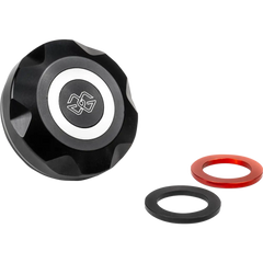 GILLES TOOLING Brake Fluid Container Cover - Rear - Black BRC-18-B - Handlebars Controls Mirrors