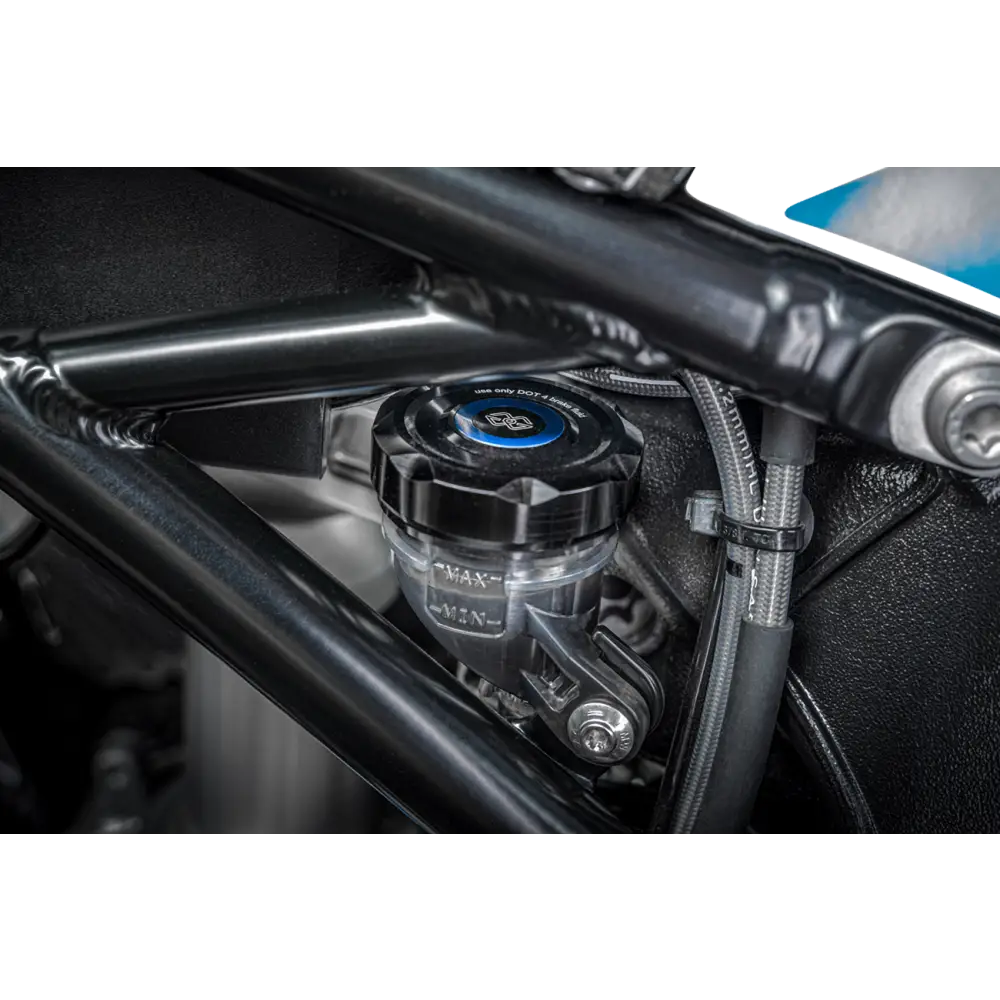 GILLES TOOLING Brake Fluid Reservoir Cover - Rear - Black BRC-07-B - Handlebars Controls Mirrors