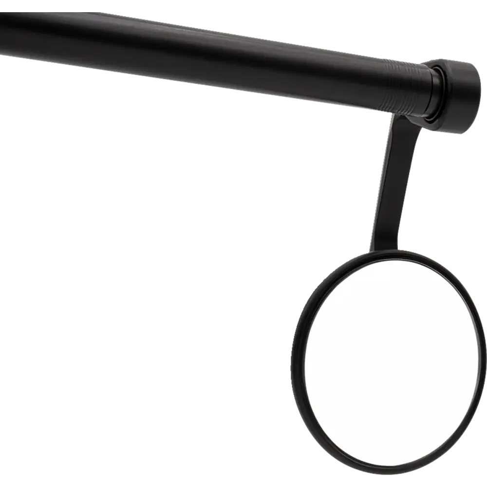 GILLES TOOLING Mirror - MOON - Side View - Round - Black - Right/Left - Each M04-01-BD - Handlebars Controls Mirrors