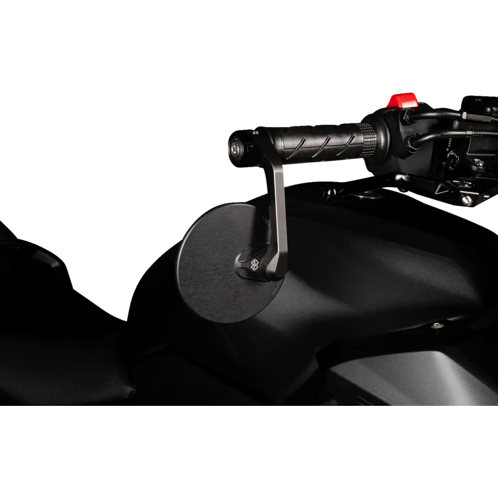 GILLES TOOLING Mirror - MOON - Side View - Round - Black - Right/Left - Each M04-01-BD - Handlebars Controls Mirrors