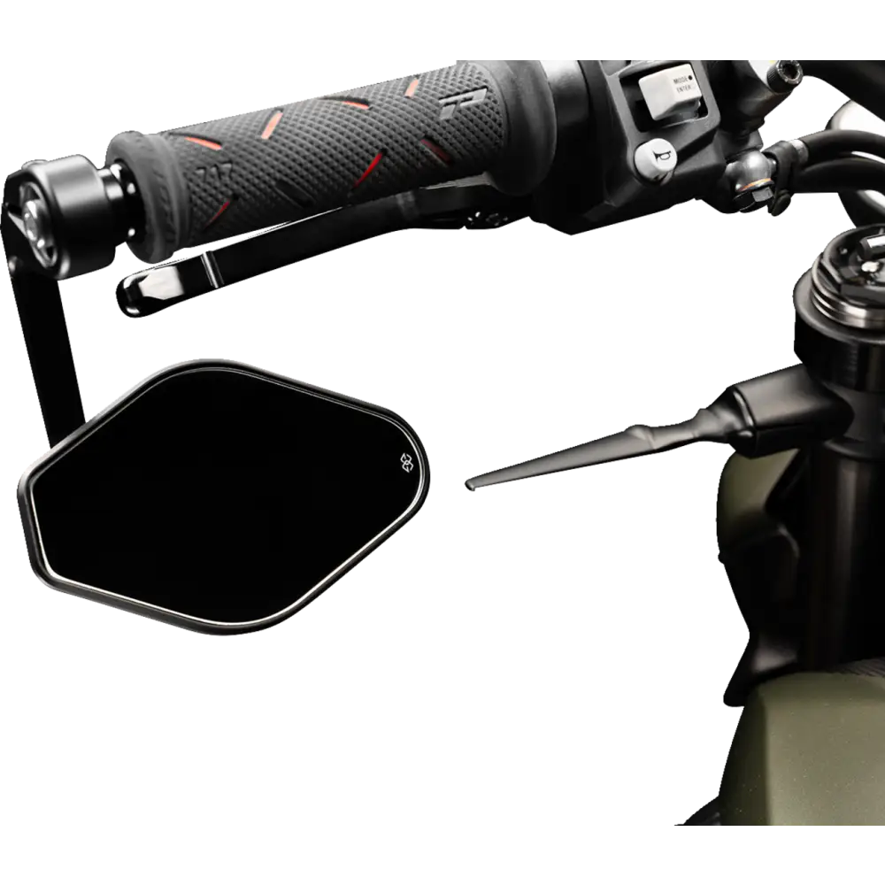 GILLES TOOLING Mirror - STRATOS - Side View - Diamond - Black - Right/Left - Each M03-02-BD - Handlebars Controls