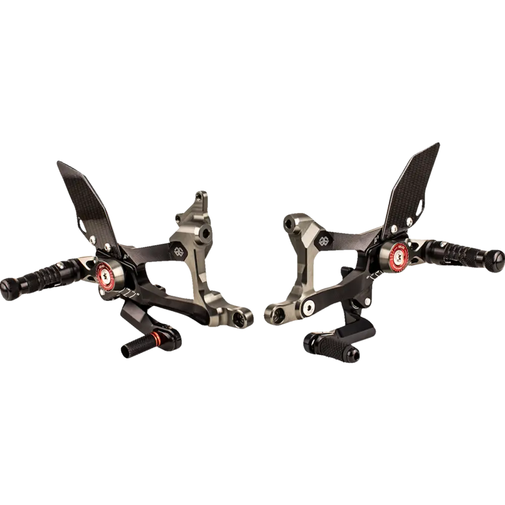 GILLES TOOLING MUE2 Rearset - Black - Ducati MUE2-D01-B - Foot Control Group