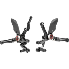 GILLES TOOLING MUE2 Rearset - Black - Ducati MUE2-D03-B - Foot Control Group
