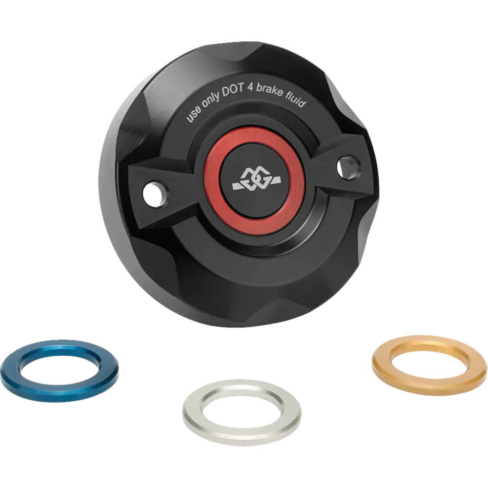 GILLES TOOLING Reservoir Cover - Brake - Front - Black BRC-06-B - Handlebars Controls Mirrors